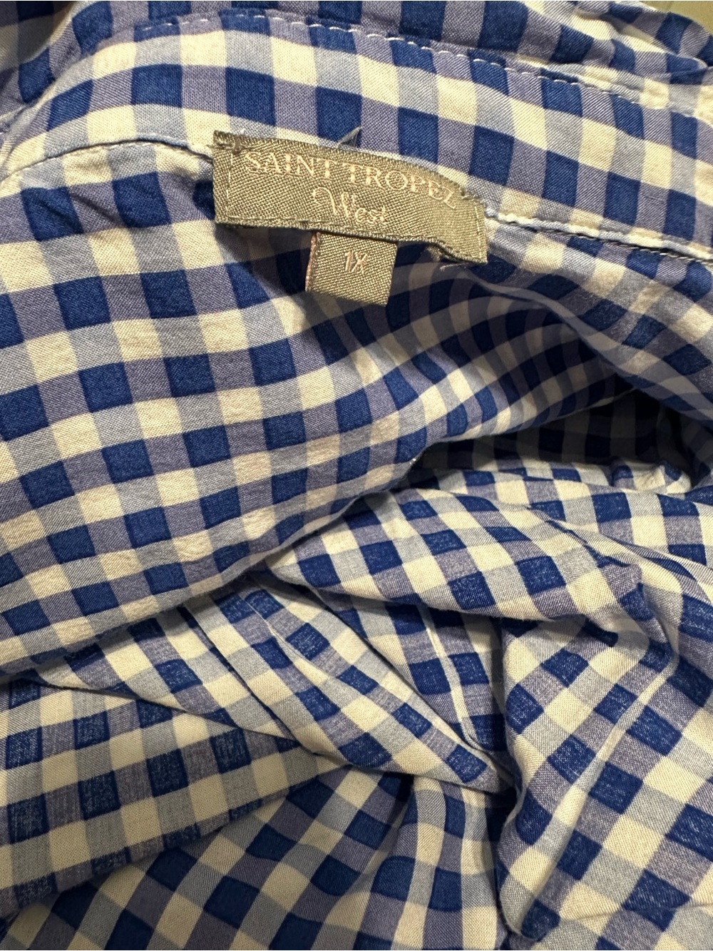 Blue gingham top - Picture 2 of 3
